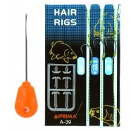 Короповий повідець для монтажів волосяних, Feima A-039, 3шт/уп, тест 8кг, гачок, №6